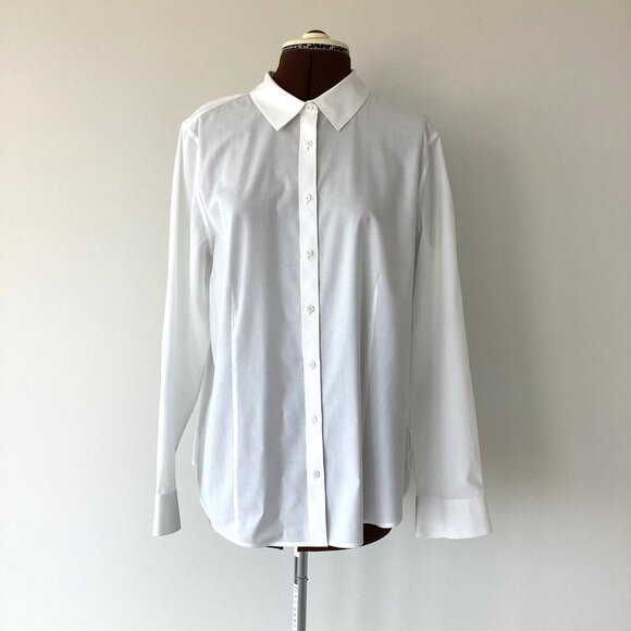 Talbots Tops - Talbots White Button Front Shirt